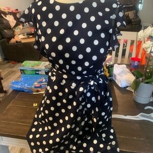 Shelby & Palmer Navy Polka Dot Dress